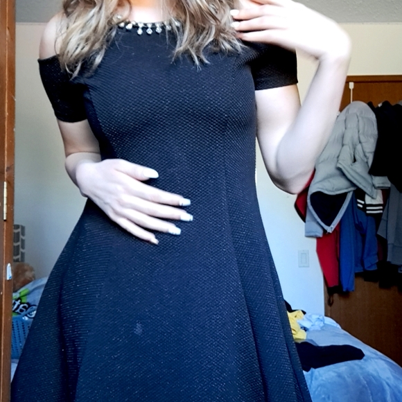 Black A-line Dress - Picture 1 of 3